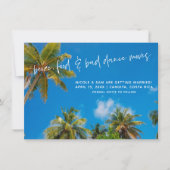 Save The Date Faire part de mariage de plage drôle avec photo (Devant)