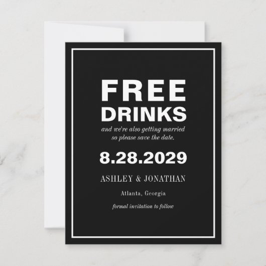 Save The Date Faire part de mariage décalé drôle avec photo (Devant)