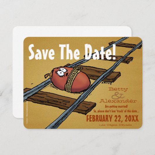 Save The Date Faire part de mariage drôle "Save the Date" (Devant / Derrière)