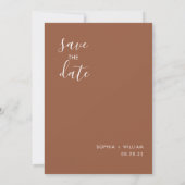 Save The Date Faire part de mariage en terre cuite Boho (Dos)