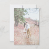 Save The Date Faire part de mariage Faded Script 2 Photos (Dos)