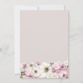 Save The Date Faire part de mariage floral blanc rose (Dos)