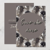 Save The Date Faire part de mariage gothique sombre (Devant / Derrière)