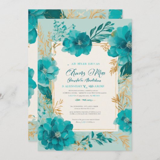 Save The Date faire part de mariage moderne  (Devant / Derrière)