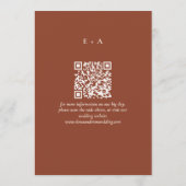 Save The Date Faire part de mariage moderne avec code QR (Dos)