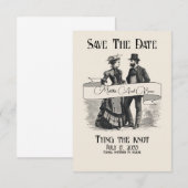 Save The Date Faire part de mariage original, victorien (Devant / Derrière)