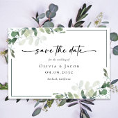 Save The Date Faire part de mariage photo eucalyptus
