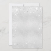 Save The Date Faire part de mariage photo pailleté argenté (Dos)