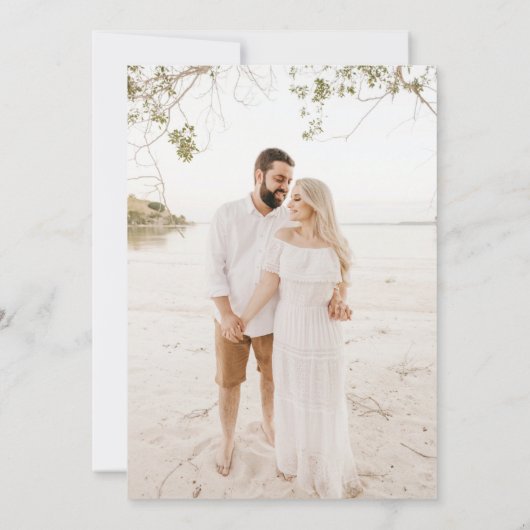 Save The Date Faire part de mariage photo Terracotta Rouille (Dos)