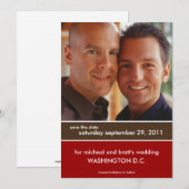 Save The Date Faire part de mariage pour sauvegarde de date {Blo (Devant / Derrière)