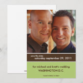 Save The Date Faire part de mariage pour sauvegarder la date {Bl (Devant / Derrière)