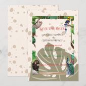 Save The Date Faire part de mariage Rustique en Forêt (Devant / Derrière)