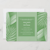 Save The Date Faire part de mariage vert tropical pour sauvegard (Dos)