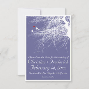 Save The Date Faire part de mise en vente à l'avance Love Birds