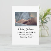 Save The Date Faire part de naissance ajoutez photo date heure l (Debout devant)