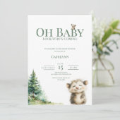Save The Date Faire part de naissance opossum • Oh Baby Forest (Debout devant)