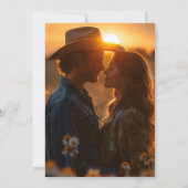 Save The Date Faire part de photo moderne rustique occidental (Dos)