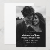 Save The Date Faire part de Photo Serif Script (Devant / Derrière)