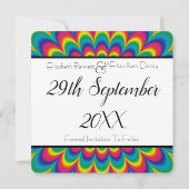Save The Date Faire part de Psychedelic Tie Dye (Dos)