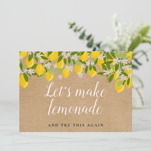 Save The Date Faire part de remariage rustique aux citrons Chang (Debout devant)