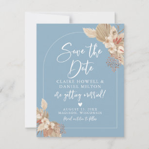 Save The Date Faire part de sauvegarde Bohème Herbe des Pampas B