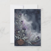 Save The Date Faire part d'Écosse de mariage de Chardon pourpre (Dos)