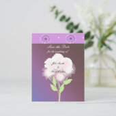 Save The Date Faire part floral violet élégant (Debout devant)