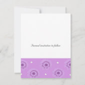 Save The Date Faire part floral violet élégant (Dos)