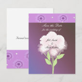 Save The Date Faire part floral violet élégant (Devant / Derrière)