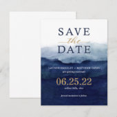 Save The Date Faire part moderne de mariage à l'aquarelle dégrad (Devant / Derrière)