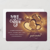 Save The Date Faire suivre la date d'annonce de mariage (Version (Devant / Derrière)