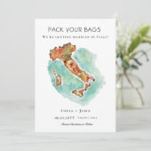 Save The Date Faire vos valises Italie Mariage de destination (Debout devant)
