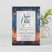 Save The Date Fairy Lights et Moonlit Forest Magic Mariage (Debout devant)
