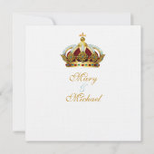 Save The Date Fairy Tale Gold Couronne royale Enregistrer la dat (Dos)