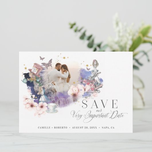 Save The Date Fairytale Alice au pays des merveilles Date import (Debout devant)