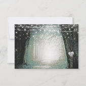 Save The Date Fairytale Enchanted Forest Green Enregistrer La Da (Dos)
