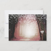 Save The Date Fairytale Enchanted Forest Pink Enregistrer La Dat (Dos)