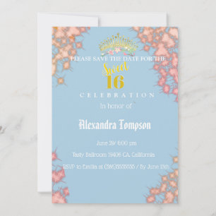 Save The Date Fairytale Princess Sweet sixteen photo