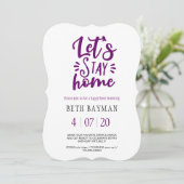 Save The Date Faisons une fête virtuelle d'anniversaire Happy Ho (Debout devant)