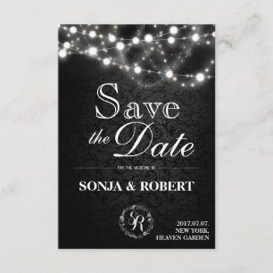 Save The Date Faites gagner la date - noir gothique avec les