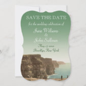 Save The Date Falaises de Mariage irlandais de Moher Sauvez la d (Devant)