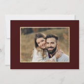 Save The Date Fall Burgundy Terracotta Floral Mariage Photo (Dos)