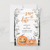 Save The Date Fall In Lony Funny Citrouille Mariage de automne d (Devant)