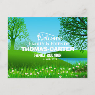 Save the Date Familie Reünie Natuur Scene Lake Briefkaart