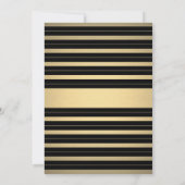 Save The Date Famille Réunion Moderne Elégant Black and Gold Par (Dos)