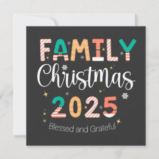 Save The Date Family Christmas 2025 Blessed and Grateful 