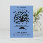 Save The Date Family Reunion Tree French Blue Enregistrer La Car (Debout devant)