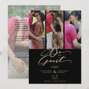 Save The Date Fancy tendance Moderne 4 Mariage Collage Photos