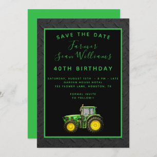 Save The Date Farmer's 40th Birthday Party