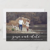 Save The Date Faux Chalkboard script manuscrit Enregistrer la da (Devant)